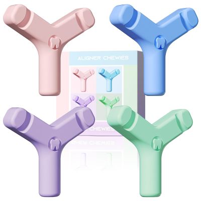 4 Pack Aligner Seaters for Invisalign, Y-Shaped Handheld Aligner Tray Seater Tool for Invisalign, Orthodontic Accessories for Clear Aligners, Braces & Retainers, Helps Secure Fit & Tracking