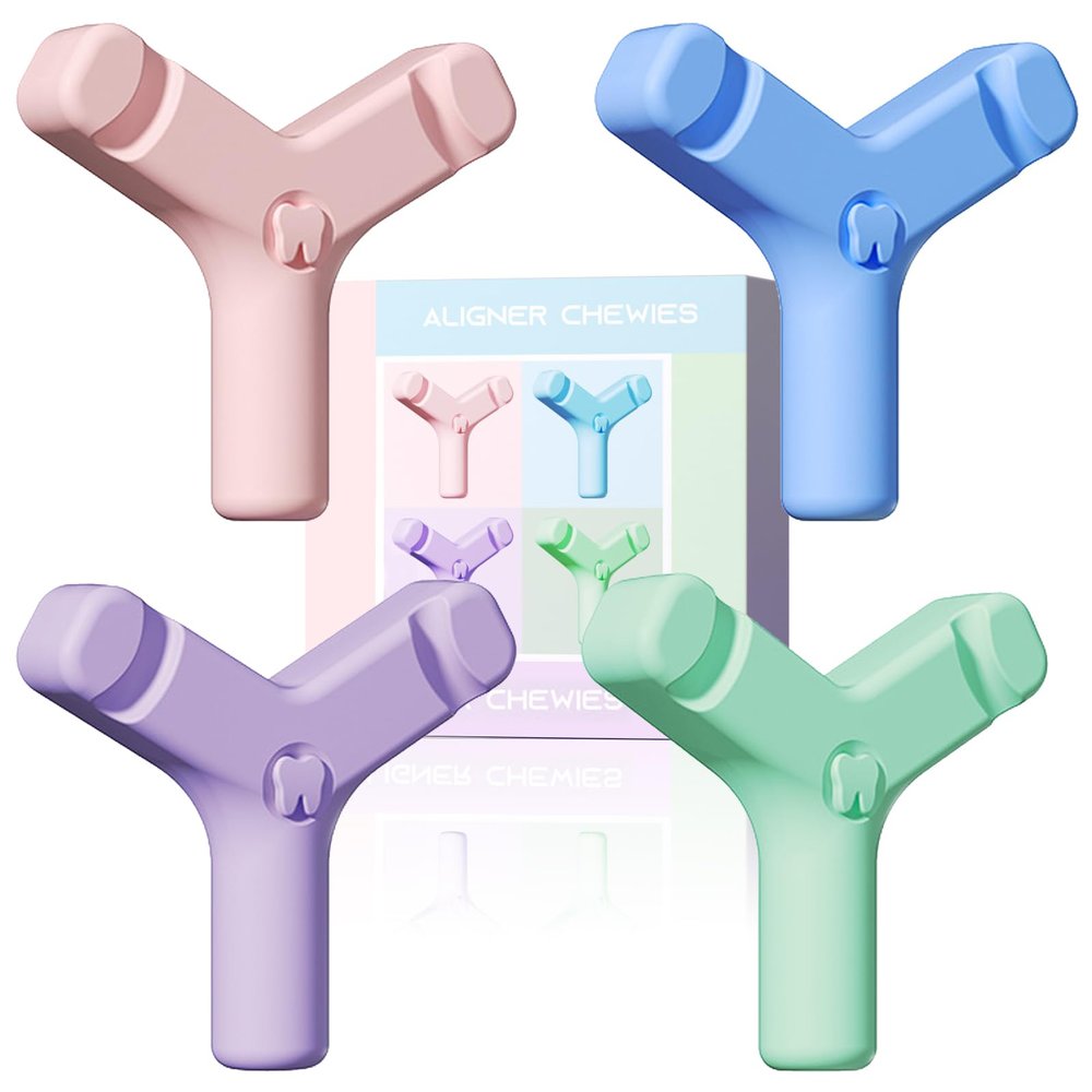4 Pack Aligner Seaters for Invisalign, Y-Shaped Handheld Aligner Tray Seater Tool for Invisalign, Orthodontic Accessories for Clear Aligners, Braces & Retainers, Helps Secure Fit & Tracking