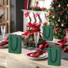 Katfort Dark Green Paper Gift Bags 50 Pack, 5.1x2.4x7.5in, Cotton Handle, Matte Green, Kraft Paper view 4