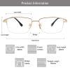 LAMBBAA Accessories Glasses Titanium Frame Glasses Classic Computer Flexible Anti Eyestrain For Men Women view 3