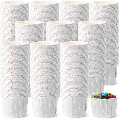 Amyhill 600 Pack Disposable Paper Medicine Cups Small Condiment Cups for Ketchup Tasting Pills Medicine Food Dessert Portion Containers (2 oz)