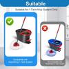 4 Pack Spin Mop Replacement Head Compatible with O Cedar EasyWring 1 Tank Microfiber, 30-58" Handle, Upgraded Triangle Mop Base and Scrub Brush Combo Set view 2