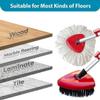 4 Pack Spin Mop Replacement Head Compatible with O Cedar EasyWring 1 Tank Microfiber, 30-58" Handle, Upgraded Triangle Mop Base and Scrub Brush Combo Set view 4