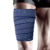 Lxnderment Elastic Thigh High Compression Support Bandage, Full Thigh Brace Wrap, Plus Size Leg Compression Garment Trimmer, Workout Wrap, Adjustable (Blue) view 1