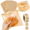 150 Pack Bakery Bags with Window, 7.5 x 7.1 Inches, Sublaga Paper Sandwich Bags, Donut Bags To Go, Bakery Paper Bags for Treat, Snack, Cookie Waffle Cake Packaging view 1