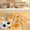 150 Pack Bakery Bags with Window, 7.5 x 7.1 Inches, Sublaga Paper Sandwich Bags, Donut Bags To Go, Bakery Paper Bags for Treat, Snack, Cookie Waffle Cake Packaging view 4