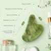 2 PCS Jade Stone Gua Sha Massage Tool Set Body GuaSha Tool with Handle Muscle Scraping Massage Tools Facial Anti Cellulite Spa Acupuncture Tools for Massage, Lymphatic Drainage Valentine's Day Gifts view 2