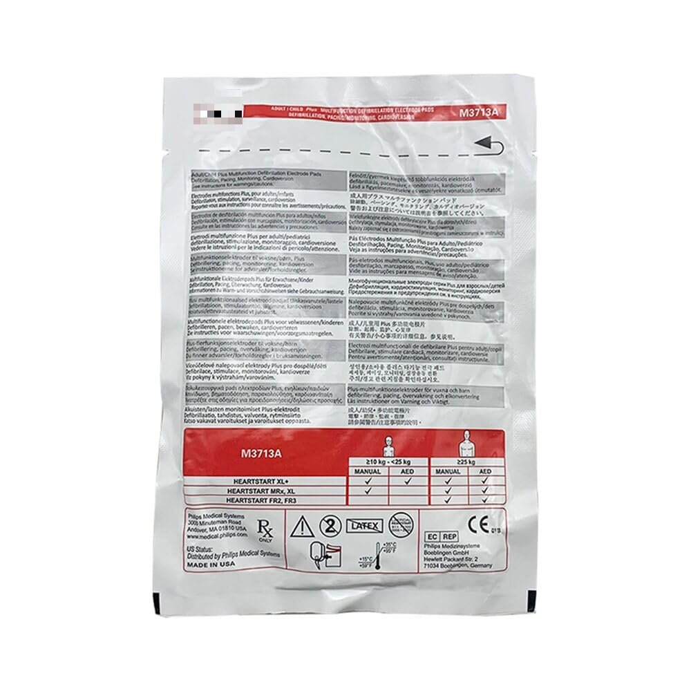 Original M3713A for MRX Adult/Children P ads M1722A M1722B M2475B M4735A, Clear