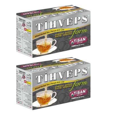 Tisan After Overeating Tihveps Apricot Tea - 2 boxes total 40 tea bags