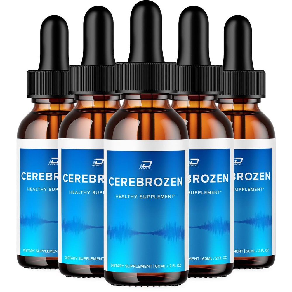 Indelo Cerebrozen Tinnitus Ear Drops - Cerebrozen 24, Cerebrozen Liquid Drops, Cerebrozen Reviews, Cerebrozen Drops for Ear Relief (5 Pack - 300 ML)
