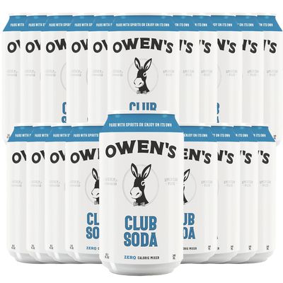 Owens Craft Mixers | Club Soda 20 Pack | Handcrafted in the USA with Premium Ingredients | Vegan & Gluten-Free Soda Mocktail and Cocktail Mixer