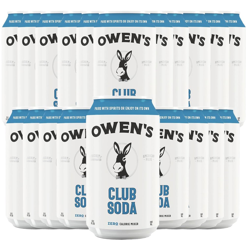Owens Craft Mixers | Club Soda 20 Pack | Handcrafted in the USA with Premium Ingredients | Vegan & Gluten-Free Soda Mocktail and Cocktail Mixer