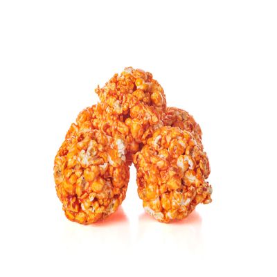 6 Pack - Gourmet Popcorn Ball - Vanilla Flavored - Small Batch (Orange)