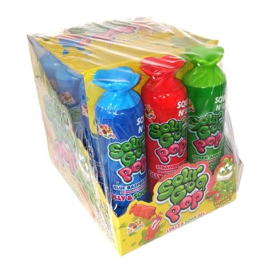 Albert's Alberts Dip N Fizz Sour Goo Pops 12ct Box