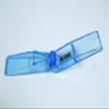 1st Aid Solution Pill Cutter, Stainless Steel Blade, Safe and Accurate, Easy to Use, Blue view 2
