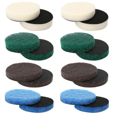 16pcs Power Scrubber Pad Set Compatible with Dremel Versa PC10 Ruby Horsepower Includes 4 Foam, 4 Kitchen, 4 Performance, 4 Microfibre Pads Electric Cleaning Tool Replacement Scouring Pads Accessories