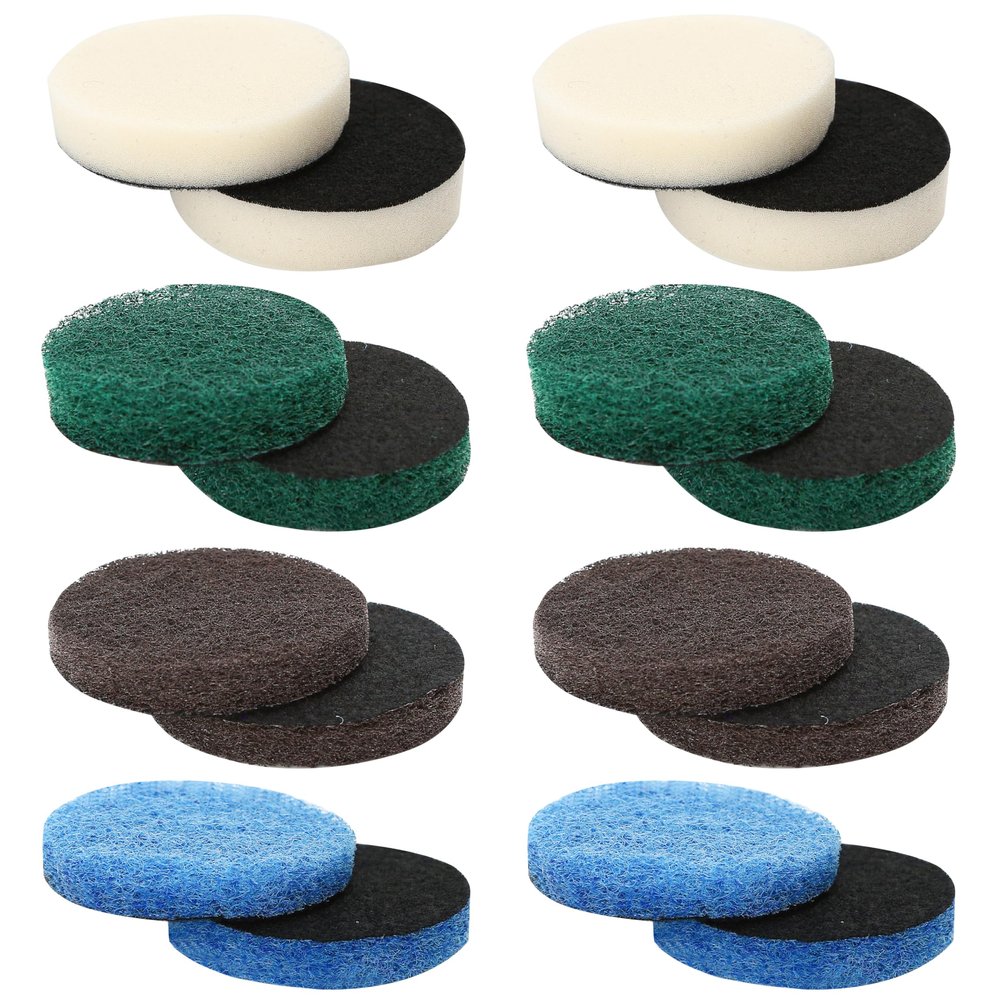 16pcs Power Scrubber Pad Set Compatible with Dremel Versa PC10 Ruby Horsepower Includes 4 Foam, 4 Kitchen, 4 Performance, 4 Microfibre Pads Electric Cleaning Tool Replacement Scouring Pads Accessories
