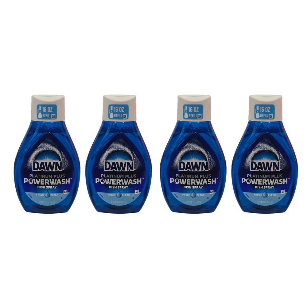 Dawn Platinum Powerwash Dish Soap Spray Refill, Fresh Clean Scent 16 fl. oz., 4 ct.