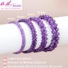 AD Beads Handmade Gemstone Stretch Elastic Bracelet Crystal Healing Reiki Nature's Beauty and Spiritual Essence Unisex (8mm, Purple Amethyst) view 2