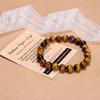 AD Beads Handmade Gemstone Stretch Elastic Bracelet Crystal Healing Reiki Nature's Beauty and Spiritual Essence Unisex (4mm, Yellow Tiger's Eye) view 3