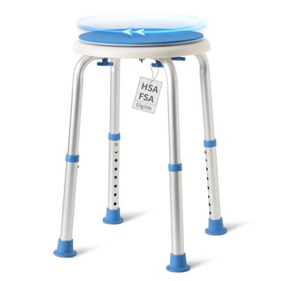 FSA Eligible Swivel Bath Chair, Adjustable Small Chair for Inside Tub, Tool Free Shower Seat, Elderly/Disable/Pregnant by SOUHEILO