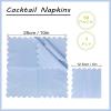 50 Pcs 3-ply Blue Scalloped Sage Cocktail Napkins Thick Paper Napkins Disposable Party Napkins Beverage Napkins for Birthday, Wedding,Anniversary Party, Baby Shower 5 x 5 Inches (Light Blue) view 2