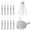 10pcs Shower Head Cleaners, with 10pcs Needle Picks Anti-Clogging Shower Head Cleaning Brush Tiny Crevice Cleaner Tool for Small Holes Gaps Nozzle Window Slot Household Bathroom (Gray) view 1