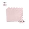 50 Pieces 3-ply Light Pink Napkin Disposable Scalloped Cocktail Napkins Beverage Napkins Dessert Napkins Paper Napkins for Wedding Birthday Party Paper Dinner Napkins Suitable for Party Supplies view 2