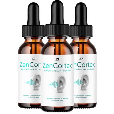 Indelo ZenCortex Tinnitus Ear Drops - ZenCortex 24, Zen Cortex Liquid Drops, ZenCortex Reviews, ZenCortex Drops for Ear Relief (3 Pack - 3 Month Supply)