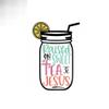 Tgiakisz Raised On Sweet Tea & Jesus Sticker, Tea Lover Gift, Christian Sticker, 2x2in, White view 1