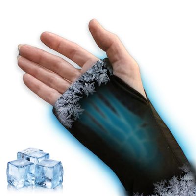 Couleurs Wrist Hot and Cold Hand Therapy Gloves, Hand Ice Pack, Ice and Heat Therapy Pain Relieving Mittens, Microwavable and Freezable, Arthritis, Finger and Hand Injuries, and Carpal Tunnel (Black)