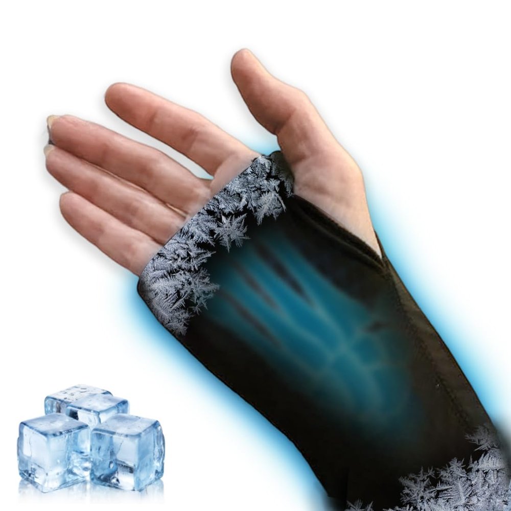 Couleurs Wrist Hot and Cold Hand Therapy Gloves, Hand Ice Pack, Ice and Heat Therapy Pain Relieving Mittens, Microwavable and Freezable, Arthritis, Finger and Hand Injuries, and Carpal Tunnel (Black)
