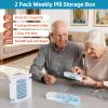 7 Day Pill Organizer 4 Times a Day Medicine Organizer Morning Noon Night Daily Pill Dispenser Stackable Weekly Pill Organizer for Home Travel view 2