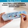7 Day Pill Organizer 4 Times a Day Medicine Organizer Morning Noon Night Daily Pill Dispenser Stackable Weekly Pill Organizer for Home Travel view 4