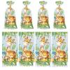 50PCS Safari Cellophane Treat Bags - Cute Jungle Animals Party Favor - Zoo Animals Print Gift Bags for Baby Shower, Wedding, Birthday - Jungle Themed Party Supplies view 4