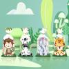 CSTYWC 50 Pcs Safari Animal Plastic Goody Treat Bags - Cellophane Gift Bags with Ribbons for Favors - Safari Jungle Theme Party Supplies for Birthday Party view 4