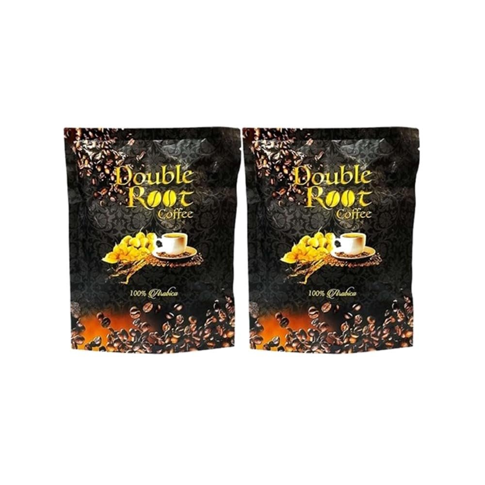 2 Packs Double Root Coffee Arabica Cafe Energy Support 10g (6 Sachets/Pack)