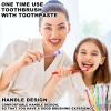 HAIFOTRVA 30pcs Disposable Toothbrushes with Toothpaste,Single Use Toothbrush with Toothpaste Individually Wrapped Disposable Travel Toothbrushes Kit Bulk for Homeless,Hotel,Guests(5 Colors) view 2