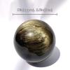 YEDECOR Gold Sheen Obsidian Crystal Ball Sphere with Stand - Natural Obsidian Sphere for Meditation, Healing, Witchcraft, Home Decorations, Prosperity Protection,50mm view 4