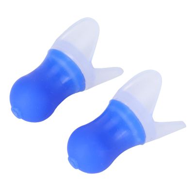 2Pcs Noise Reduction Silicone Ear Plugs for Swimming Sleeping Flying Spa, Soft Texture, Long Term Wear, Suitable for Swimmers and Bathers (Blue Large + pp Box)