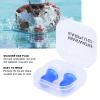 2Pcs Noise Reduction Silicone Ear Plugs for Swimming Sleeping Flying Spa, Soft Texture, Long Term Wear, Suitable for Swimmers and Bathers (Blue Large + pp Box) view 4