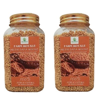 (25KG & 25 KG) Farm Royale Methi Dana/Fenugreek whole - 1+1 combo | 100% Natural, Pure, and Fresh Culinary Delight/Export quality