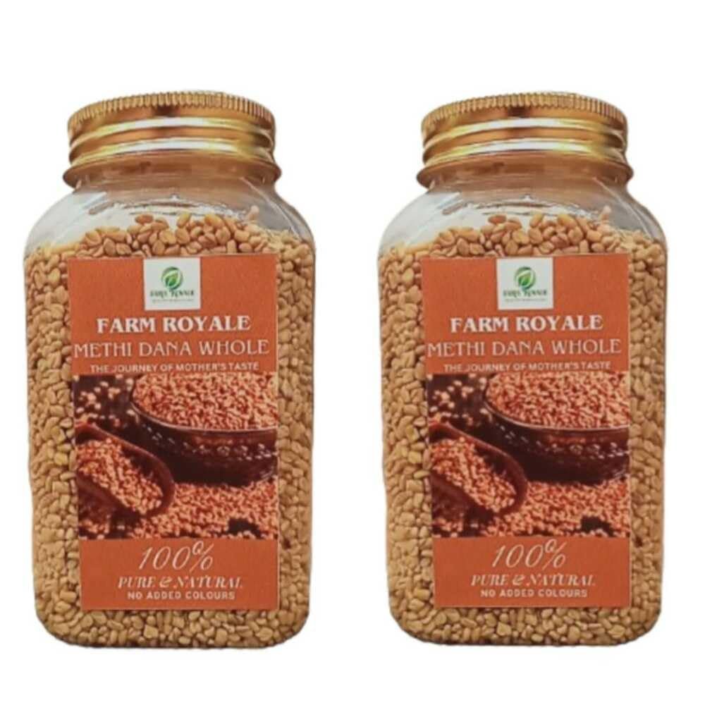 (25KG & 25 KG) Farm Royale Methi Dana/Fenugreek whole - 1+1 combo | 100% Natural, Pure, and Fresh Culinary Delight/Export quality