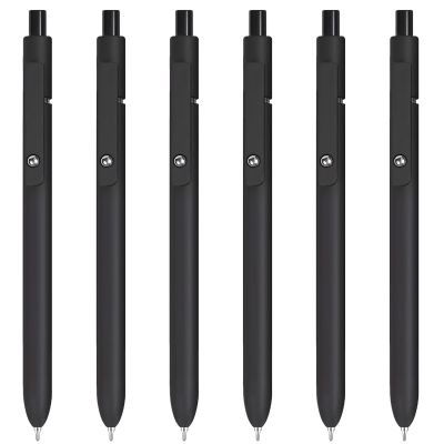 Gel Pens, 6PCS 0.5mm Black Ink Fine Point Pens With Smooth Writing, Office Supplies, Anniversary Birthday Gifts for Men Women, Quick Dry Pen For Journaling, Nurse Aesthetic Pen (Elegant Black)