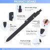 Gel Pens, 6PCS 0.5mm Black Ink Fine Point Pens With Smooth Writing, Office Supplies, Anniversary Birthday Gifts for Men Women, Quick Dry Pen For Journaling, Nurse Aesthetic Pen (Elegant Black) view 2