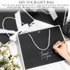 Silkfly Thank You Gift Bags with Handle 12x10x4'' Welcome Return Gifts Bag with Bow Ribbon for Wedding Bridesmaid Baby Shower Birthday Housewarming Employee Appreciation Day(Black and White,12 Pcs) view 4