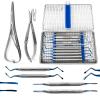 Advance Mauri Gum Tunneling Implant Instruments Sinus Lift Periosteal Elevators, Lucas Curettes, Forceps, Needle Holder Set view 1