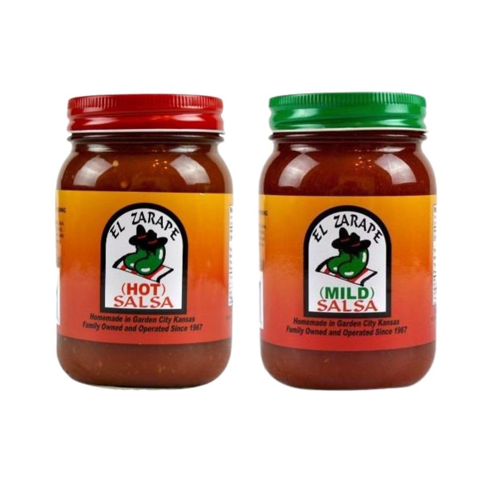 Generic El Zarape Salsa, 32oz - Pack of 2 (Hot & Mild)