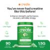 Create Creatine Monohydrate Gummies for Men & Women, Boost Focus, Strength, and Endurance, Anti-Melting Formula, Vegan, Gluten-Free, Non-GMO, 1.5g of Creatine per Gummy (Sour Green Apple) view 2