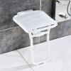 YOODODO Shower Chair Wall Mounted, for Bathing Showering Elderly Disabled Bath Bench with Legs Folding Bathroom Stools Shower Chair, 36*41cm, White view 1